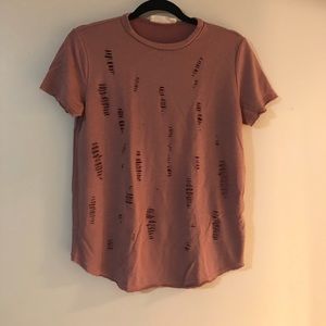 Twinkle short sleeved distressed top